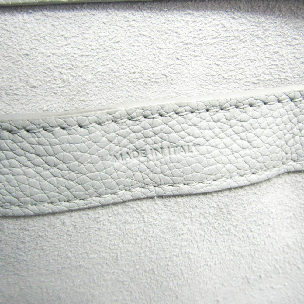 CELINE Leather Handbag Shoulder Bag Light Blue Gray - Picture 9 of 11